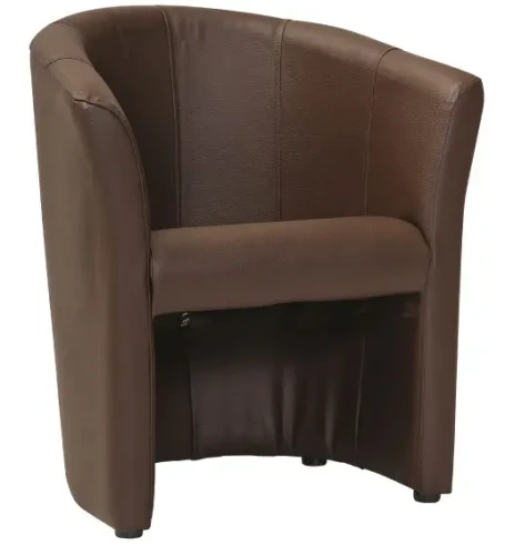 Fotel TM-1 ekoskóra ciemny brąz