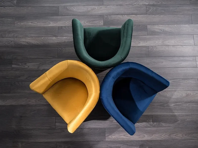 Fotel TM-1 Velvet granatowy