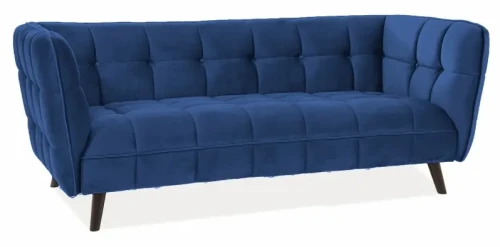 Sofa tapicerowana Castello 3 Velvet granatowy Bluvel 86
