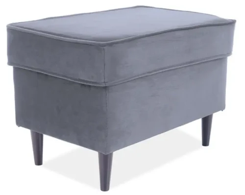 Podnóżek tapicerowany Ron Velvet szary Bluvel 14