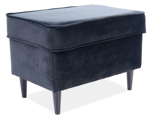 Podnóżek tapicerowany Ron Velvet czarny Bluvel 19
