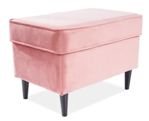 Podnóżek tapicerowany Ron Velvet antyczny róż Bluvel 52