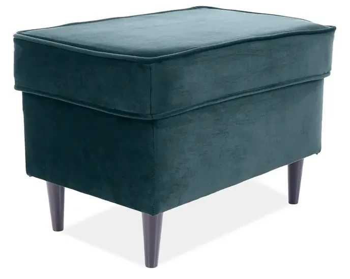 Podnóżek tapicerowany Ron Velvet zielony Bluvel 78