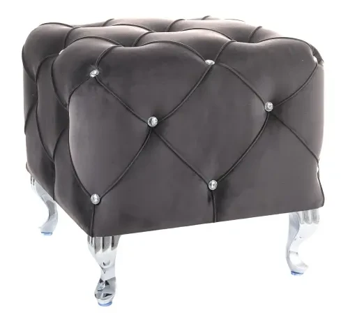 Pufa tapicerowana Hestia K Velvet szary Bluvel 14