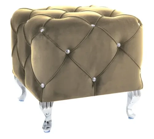 Pufa tapicerowana Hestia K Velvet beżowy Bluvel 28