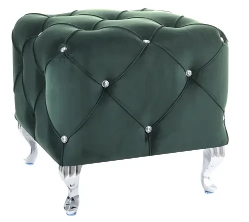Pufa tapicerowana Hestia K Velvet zielony Bluvel 78