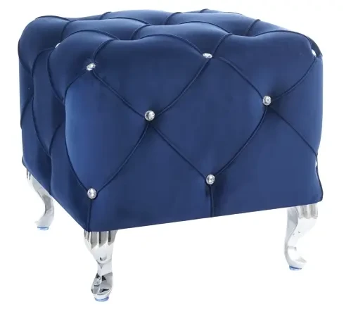 Pufa tapicerowana Hestia K Velvet granatowy Bluvel 86