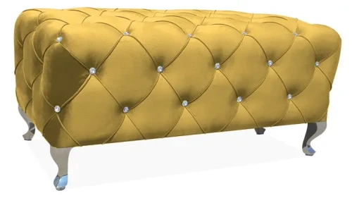 Pufa tapicerowana Hestia Velvet curry Bluvel 68