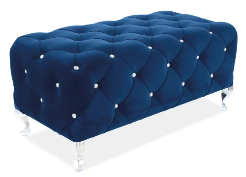 Pufa tapicerowana Hestia Velvet granatowy Bluvel 86