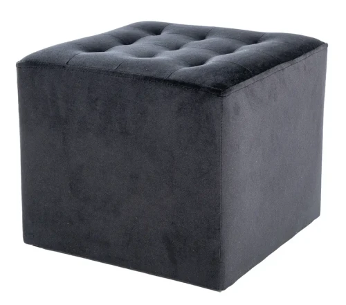 Pufa tapicerowana Lori Velvet czarny Bluvel 19