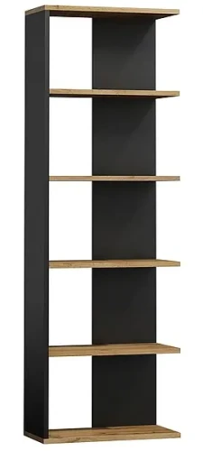 Regał Corner 170x60 cm dąb wotan/czarny