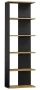 Regał Corner 170x60 cm dąb wotan/czarny