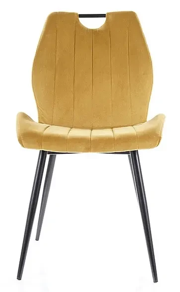 Krzesło tapicerowane Arco Velvet curry Bluvel 68