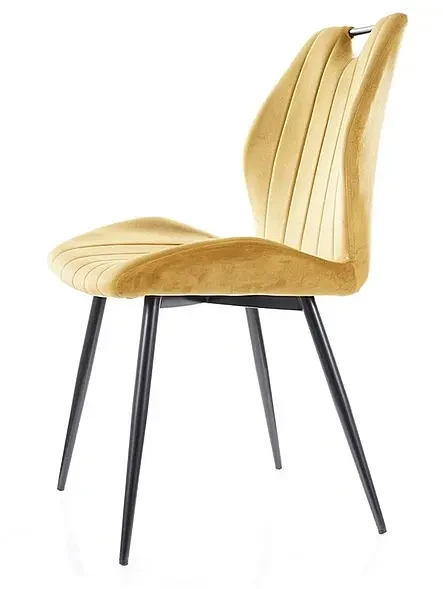 Krzesło tapicerowane Arco Velvet curry Bluvel 68