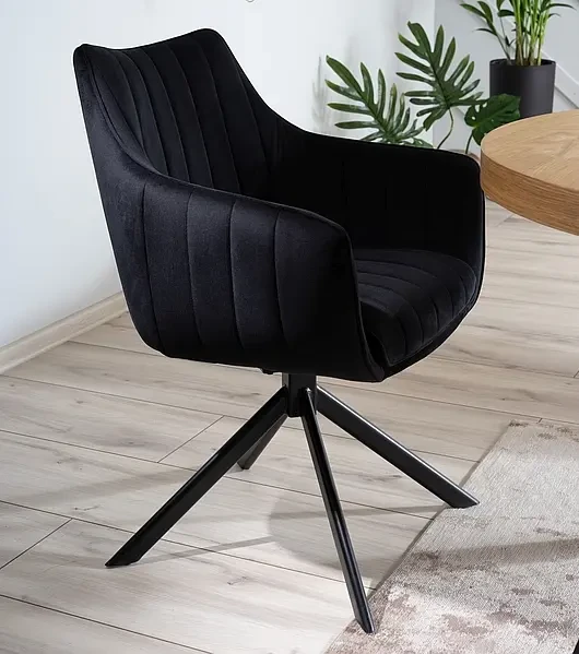 Krzesło tapicerowane Azalia Velvet czarny Bluvel 19