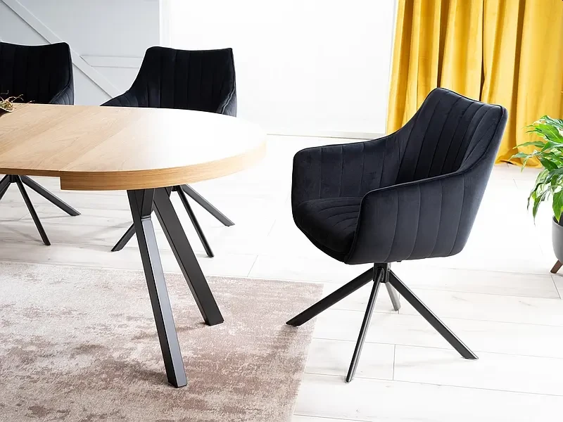 Krzesło tapicerowane Azalia Velvet czarny Bluvel 19