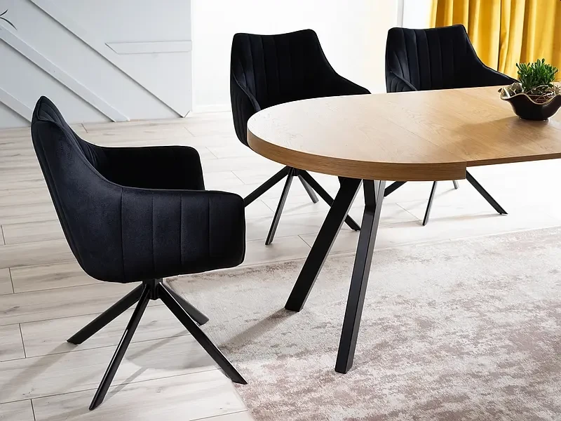 Krzesło tapicerowane Azalia Velvet czarny Bluvel 19