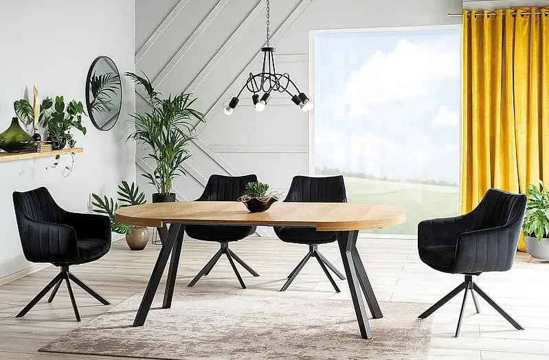 Krzesło tapicerowane Azalia Velvet czarny Bluvel 19