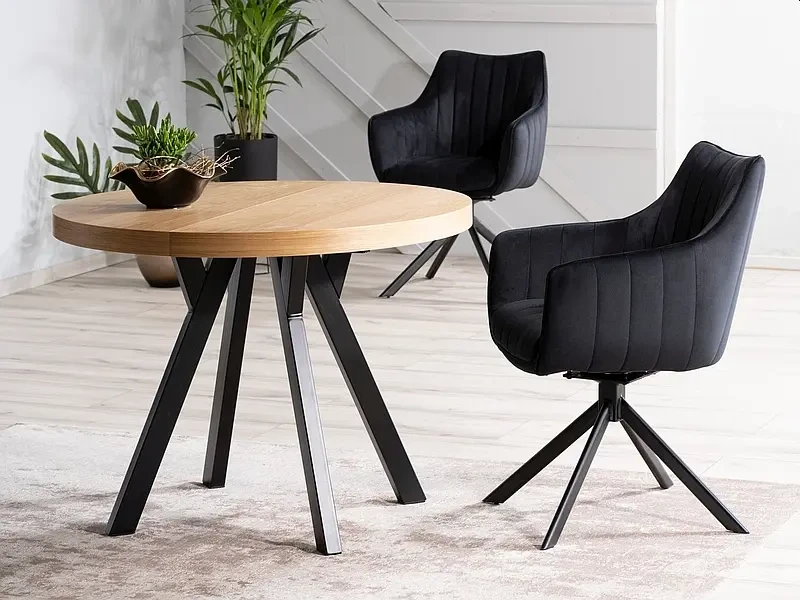 Krzesło tapicerowane Azalia Velvet czarny Bluvel 19