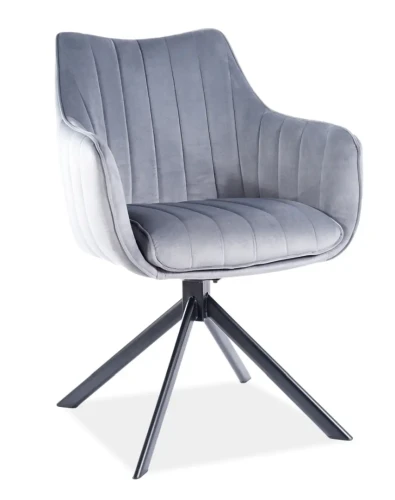 Krzesło tapicerowane Azalia Velvet szary Bluvel 14
