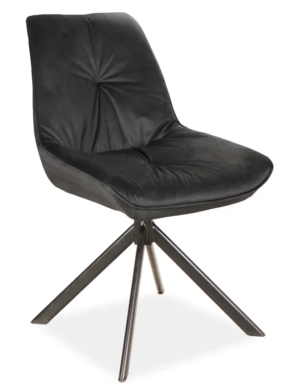 Krzesło tapicerowane Boogie I Velvet czarny Bluvel 19