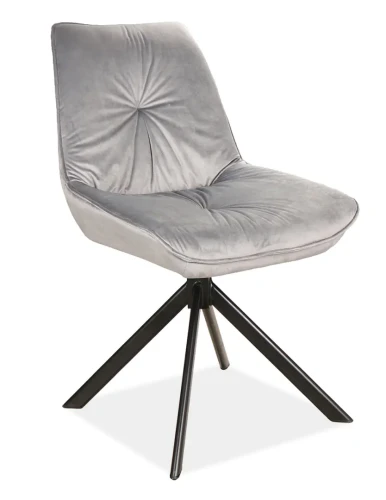 Krzesło tapicerowane Boogie I Velvet szary Bluvel 14