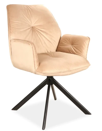 Krzesło tapicerowane Boogie II Velvet beż Bluvel 28