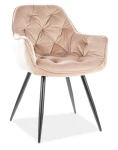 Krzesło tapicerowane Cherry Velvet beż Bluvel 28