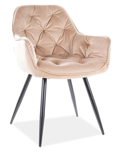 Krzesło tapicerowane Cherry Velvet beż Bluvel 28