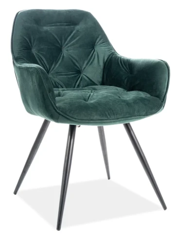Krzesło tapicerowane Cherry Velvet zielony Bluvel 78