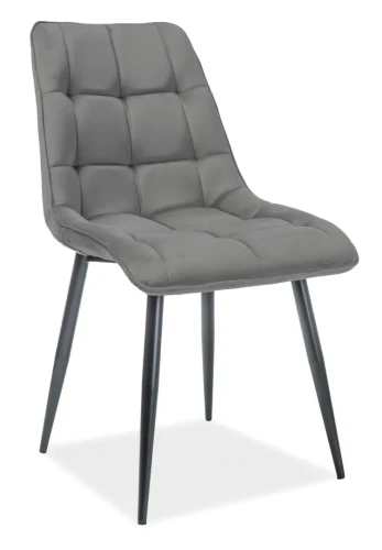 Krzesło tapicerowane Chic Matt Velvet 85 szary