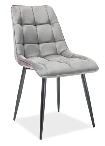 Krzesło tapicerowane Chic Velvet szary Bluvel 14