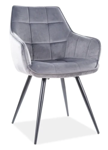 Krzesło tapicerowane Lilia Velvet szary Bluvel 14