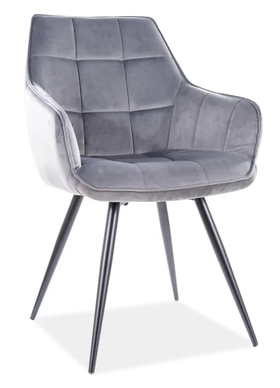 Krzesło tapicerowane Lilia Velvet szary Bluvel 14