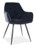 Krzesło tapicerowane Linea Velvet czarny Bluvel 19