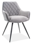Krzesło tapicerowane Linea Velvet szary Bluvel 14