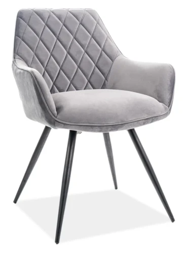 Krzesło tapicerowane Linea Velvet szary Bluvel 14