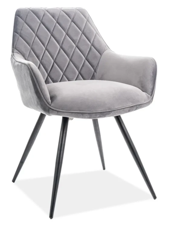 Krzesło tapicerowane Linea Velvet szary Bluvel 14