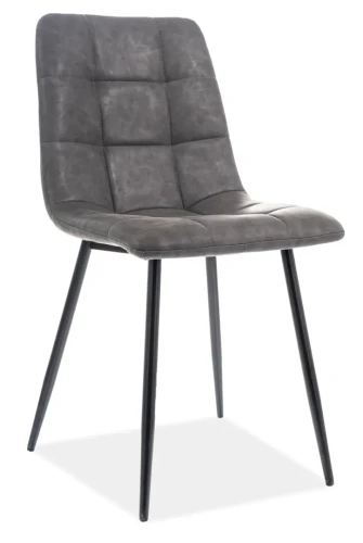 Krzesło Look ekoskóra szary