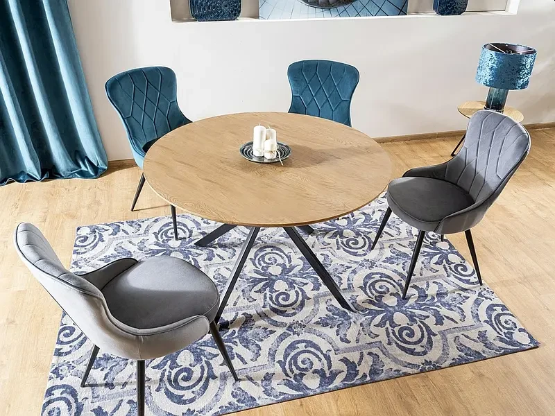 Krzesło tapicerowane Lotus Velvet szary Bluvel 14