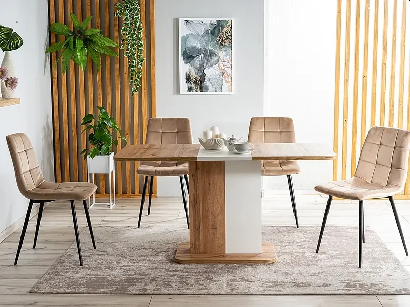 Krzesło tapicerowane Mila Velvet beż Bluvel 28