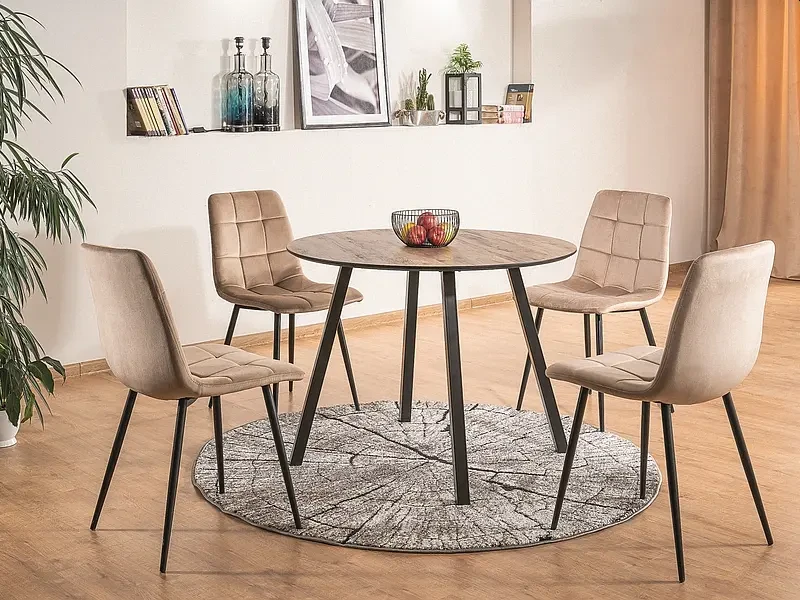 Krzesło tapicerowane Mila Velvet beż Bluvel 28