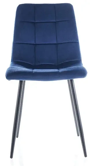 Krzesło tapicerowane Mila Velvet granatowy Bluvel 86