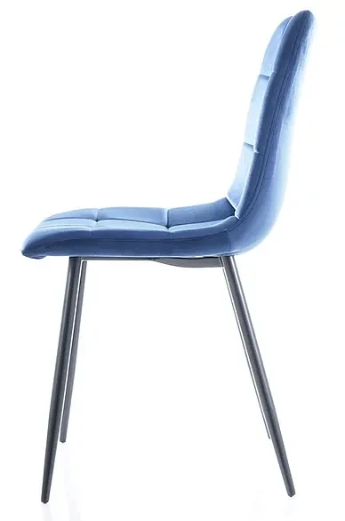 Krzesło tapicerowane Mila Velvet granatowy Bluvel 86