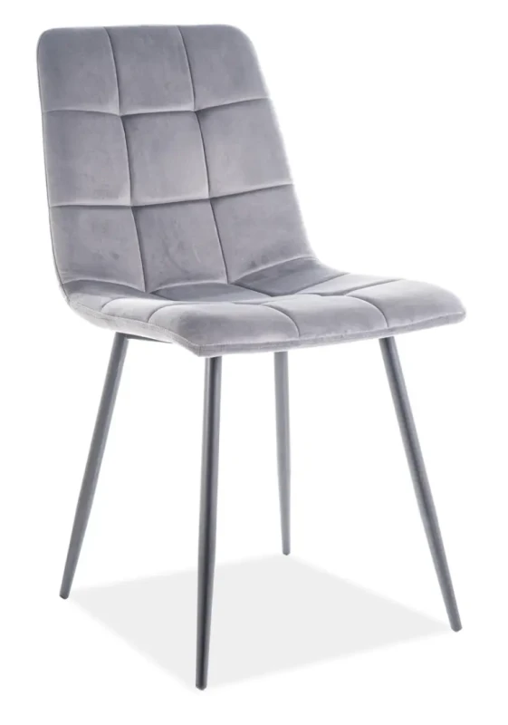 Krzesło tapicerowane Mila Velvet szary Bluvel 14
