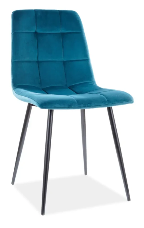 Krzesło tapicerowane Mila Velvet turkus Bluvel 85