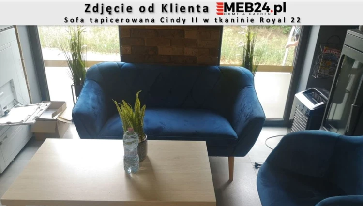 Sofa tapicerowana Cindy II w stylu skandynawskim - zdjęcie od klienta