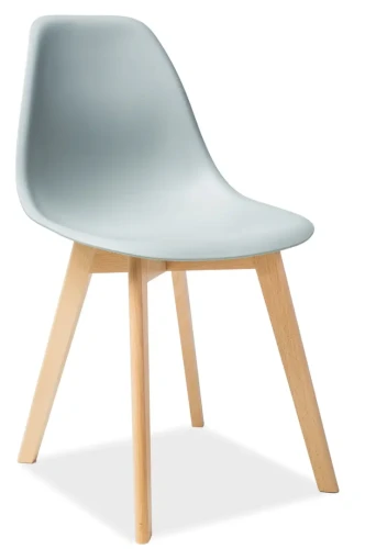 Krzesło Moris buk/jasny szary