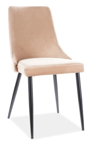 Krzesło tapicerowane Piano B Velvet beż Bluvel 28