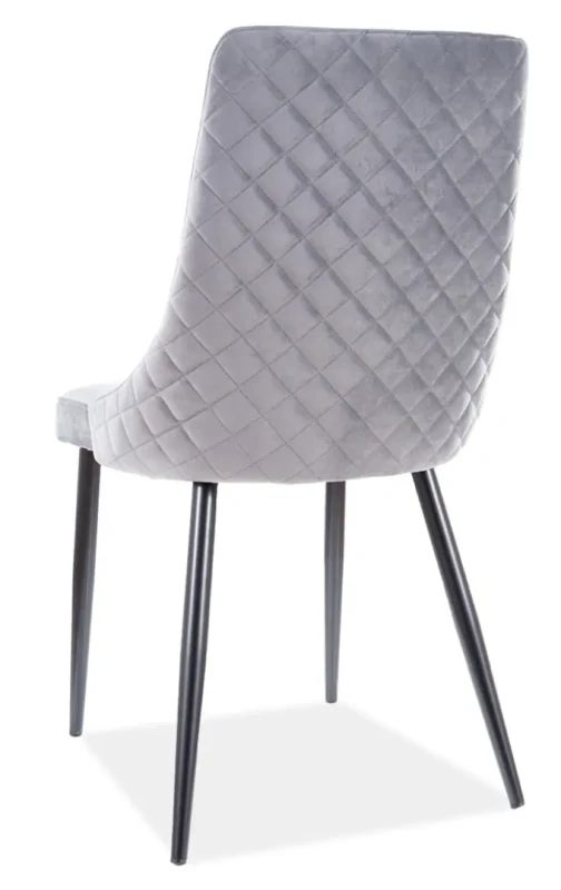 Krzesło tapicerowane Piano B Velvet szary Bluvel 14